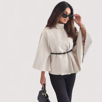 Elegante Frauenjacke Schmetterlingsmuster Mit Gürtel