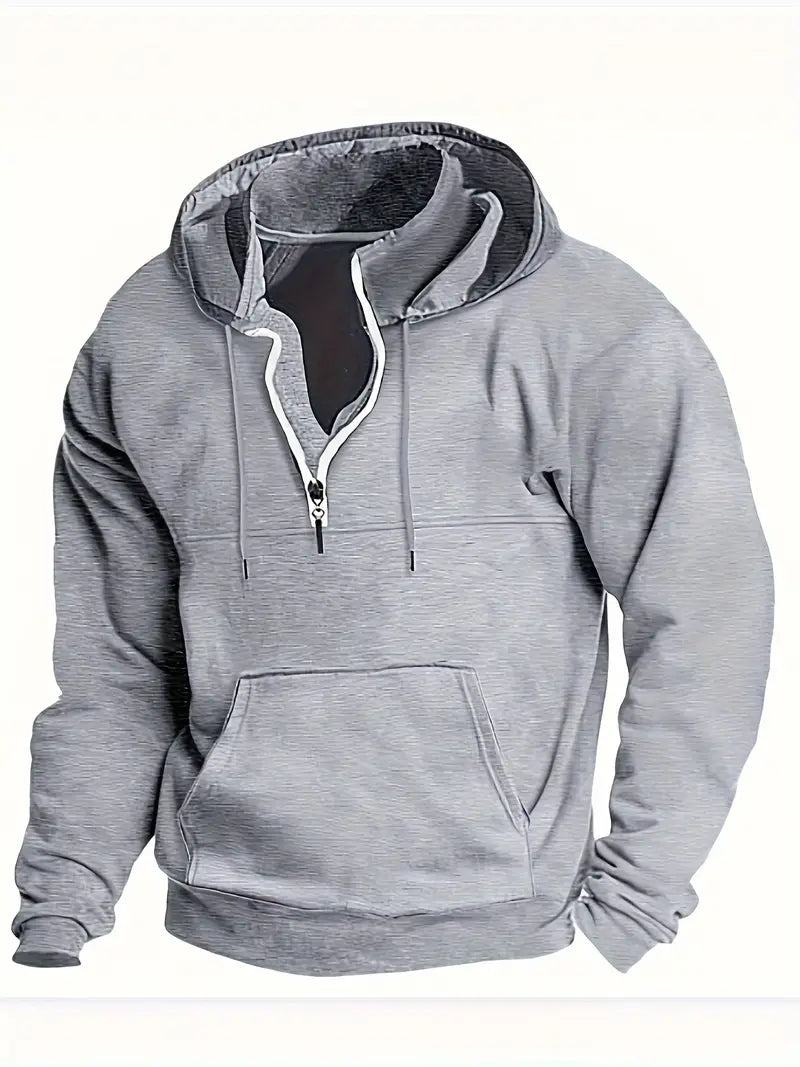 Lässiger Herren Pullover Mit Viertelreißverschluss