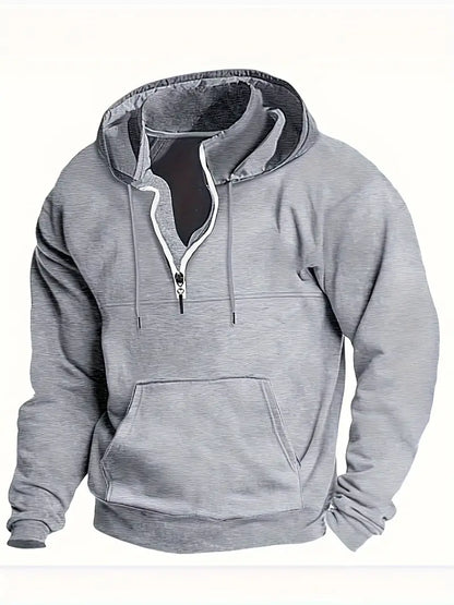 Lässiger Herren Pullover Mit Viertelreißverschluss
