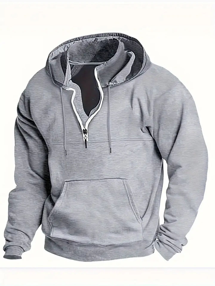 Lässiger Herren Pullover Mit Viertelreißverschluss
