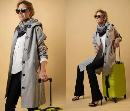Wasserdichte Damenregenjacke Elegant - IdealeKleiden