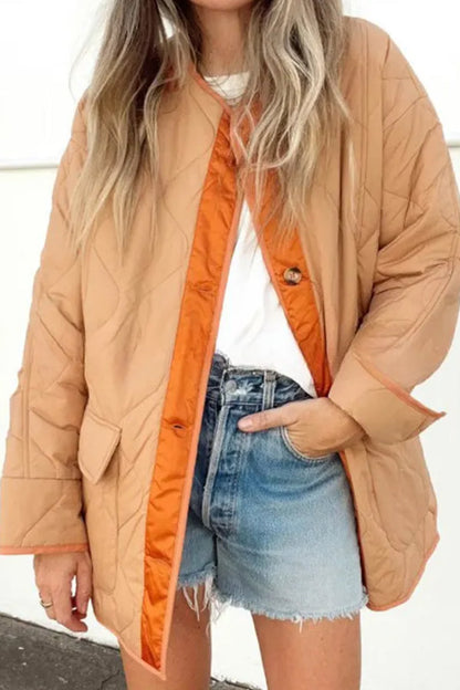Bequeme Baumwolljacke Farbenfroh Mit Tasche