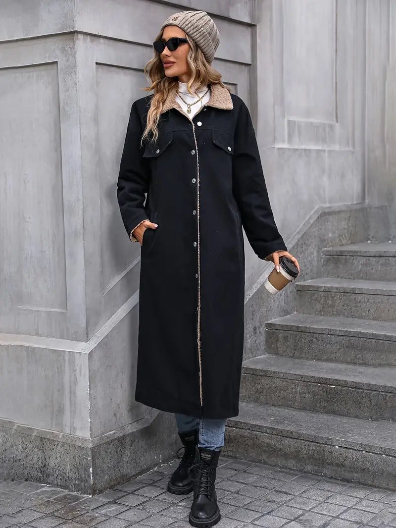 Stylischer Wintermantel Modern Minimalistisch - IdealeKleiden