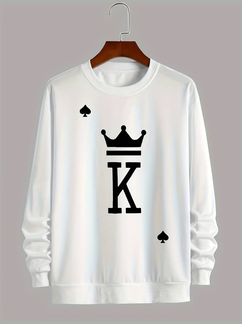 Herren Pullover King-Logo Trendig