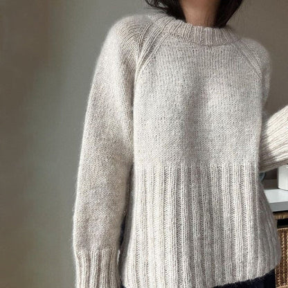Eleganter Einfarb-Pullover Damen Modern
