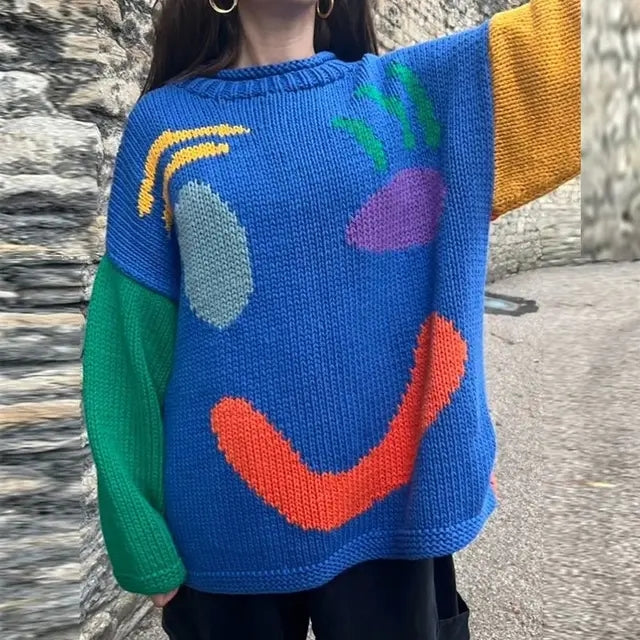 Boho Style Pullover Gemütlich