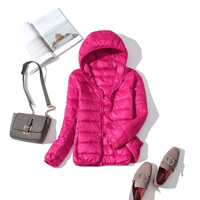 Kapuzenpuffer Mantel Warm Gemütlich