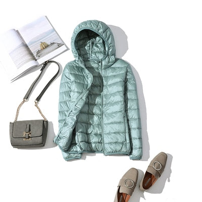 Kapuzenpuffer Mantel Warm Gemütlich