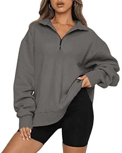 Damenschwetshirt mit Kragen Modern