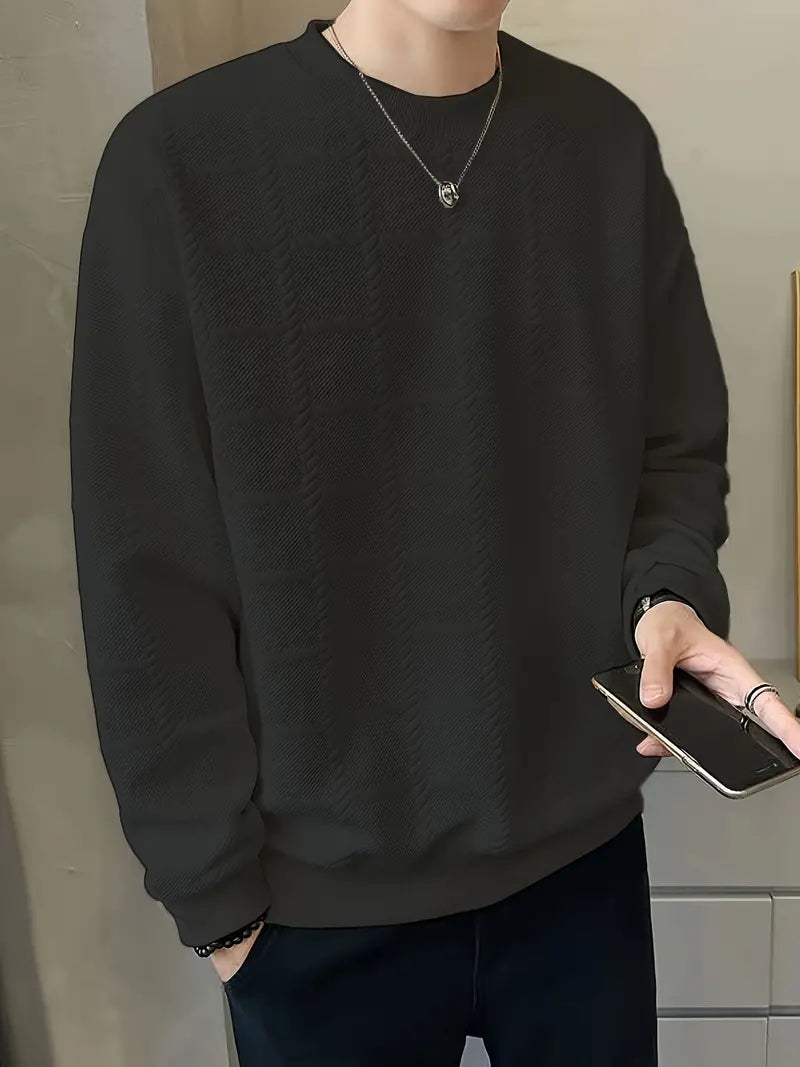 Trendiger Waffelpullover Herren Modisch
