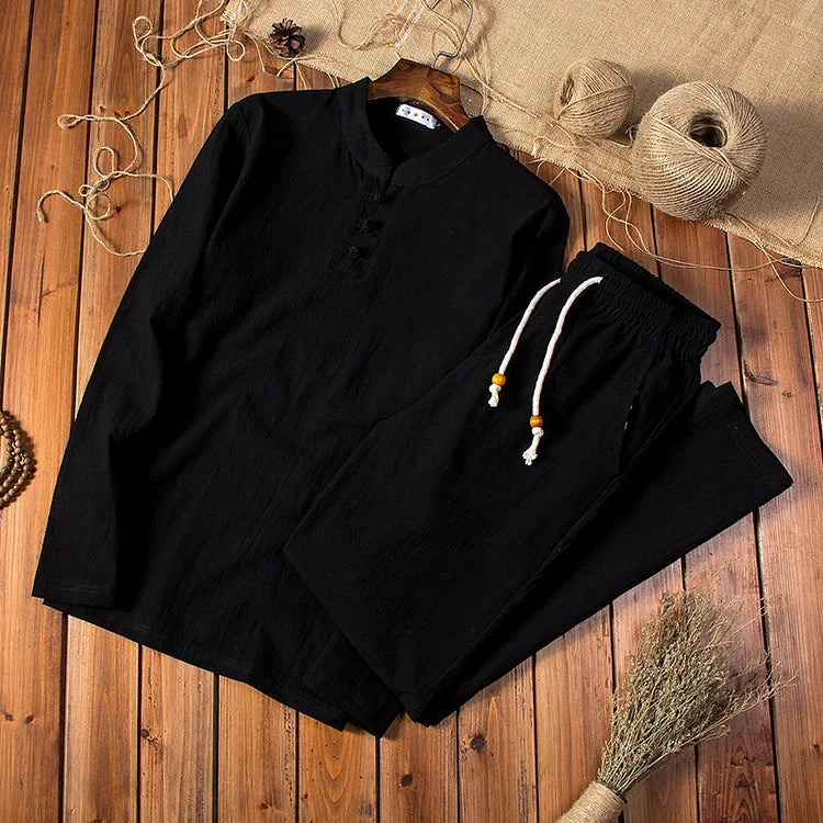 Komfort Set: Langarmhemd und Hose Elastisch