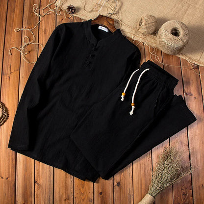 Komfort Set: Langarmhemd und Hose Elastisch