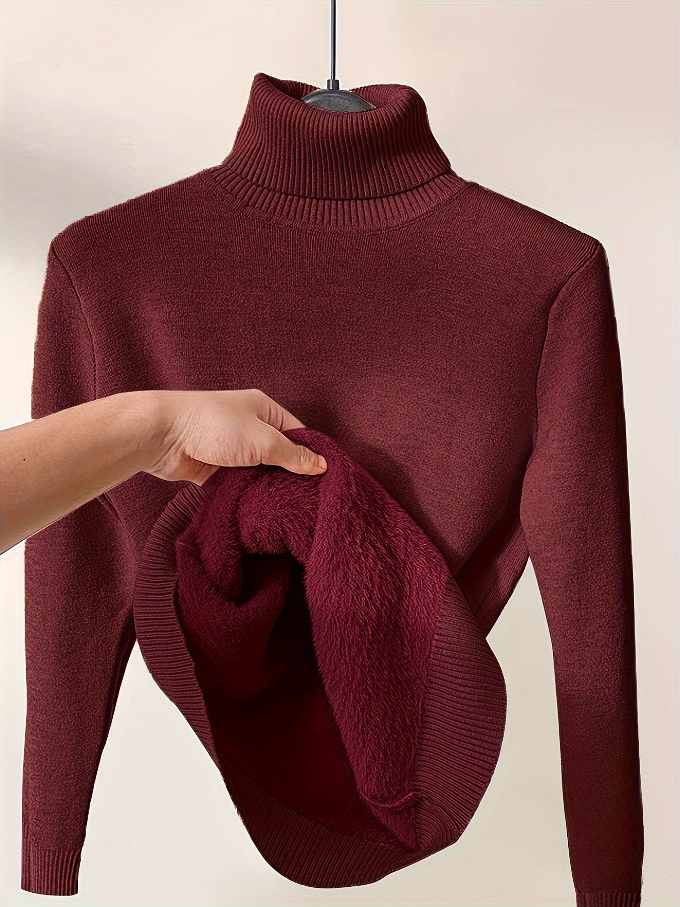 Winter Rollkragenpullover Warm Weich