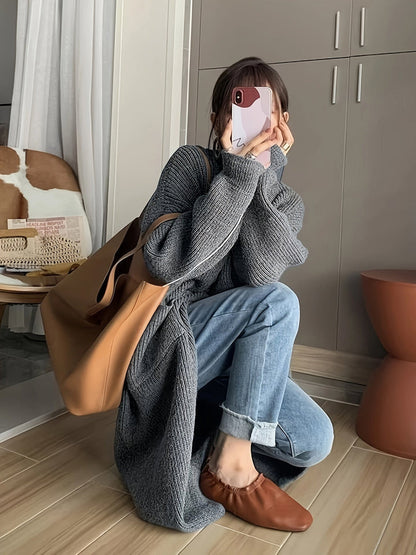 Übergroße Oversized Weste Langestyle