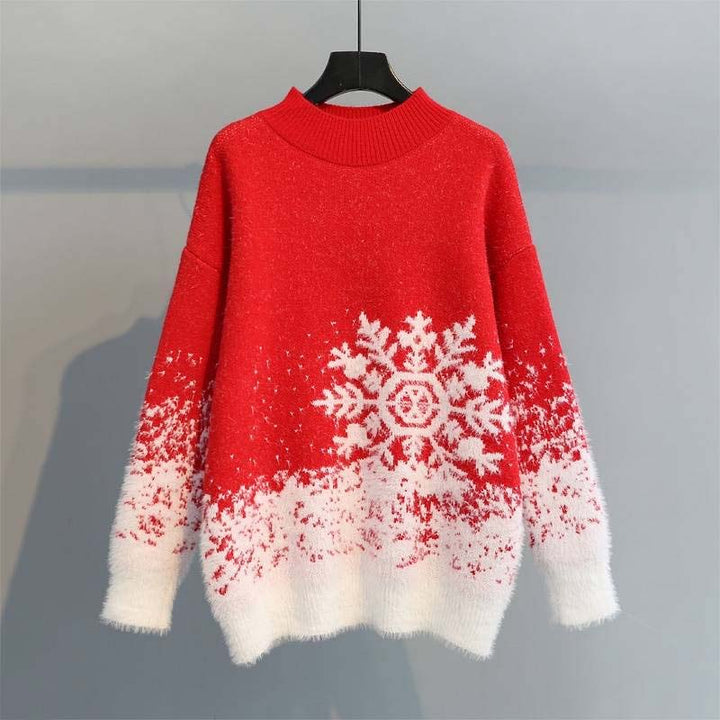 Weihnachts-Pullover Damen Elegant Strick Design