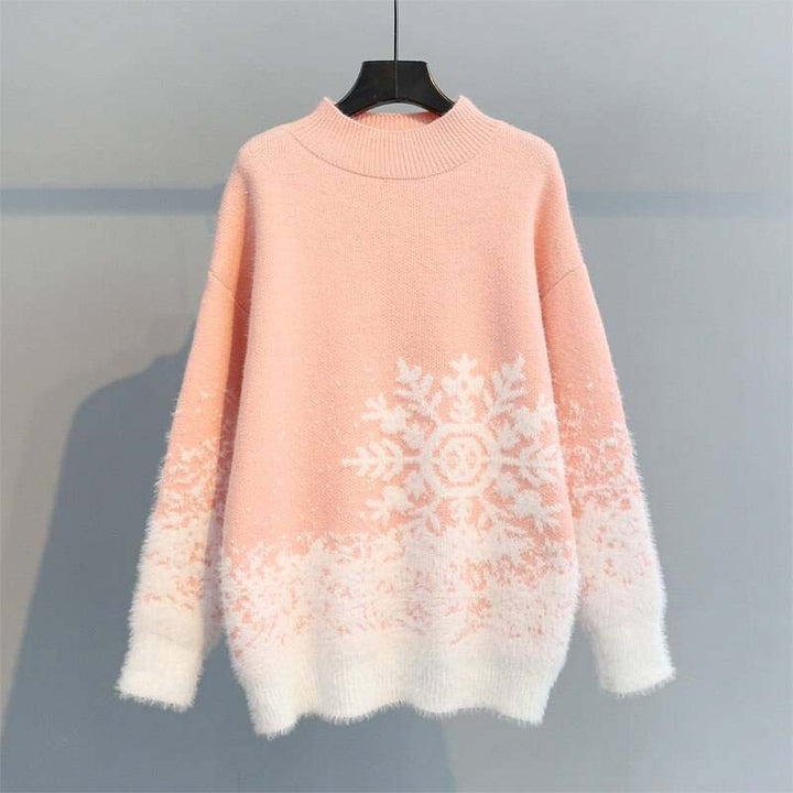 Weihnachts-Pullover Damen Elegant Strick Design