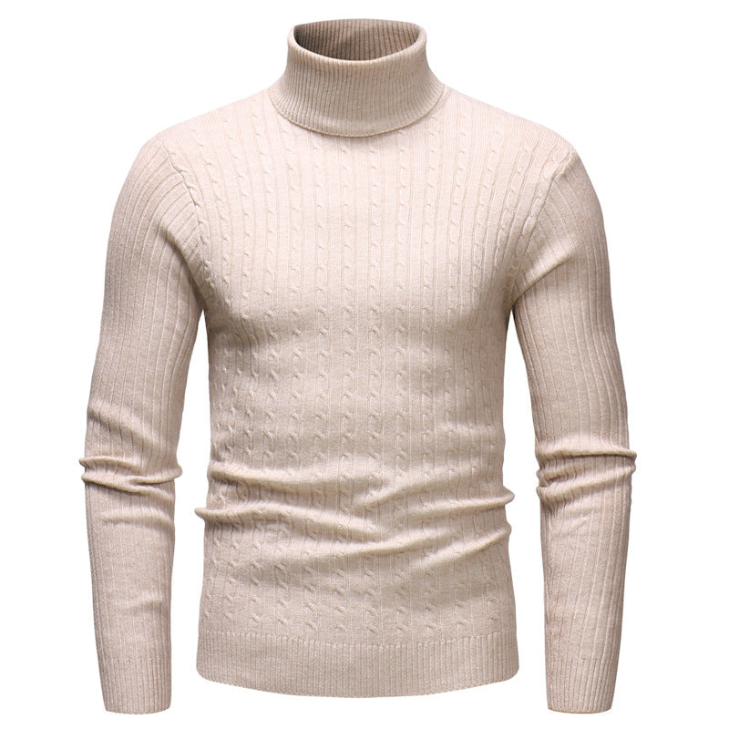 Herren Pullover Rollkragen Strick Muster