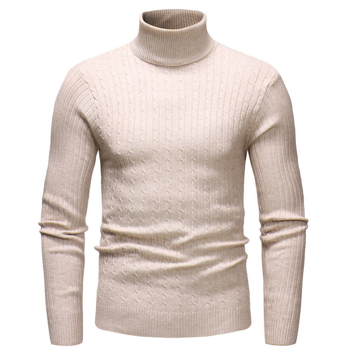 Herren Pullover Rollkragen Strick Muster