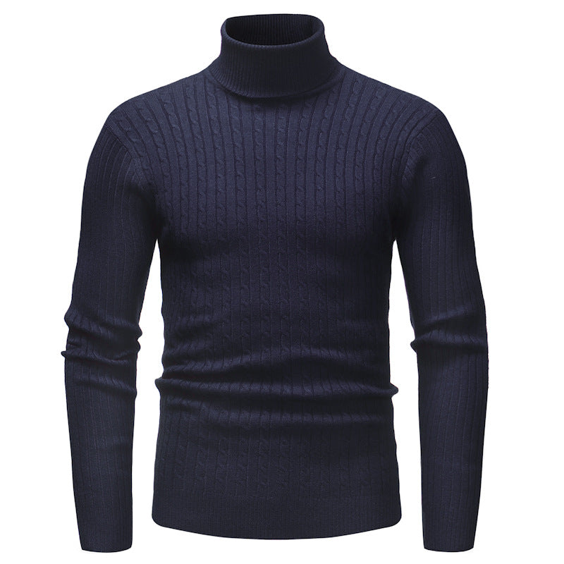 Herren Pullover Rollkragen Strick Muster