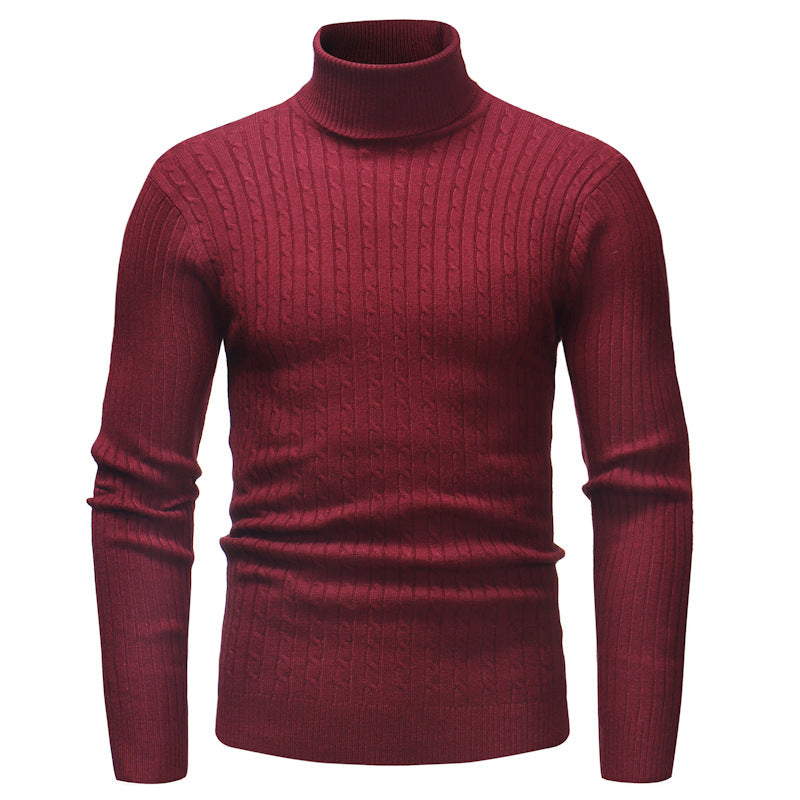 Herren Pullover Rollkragen Strick Muster