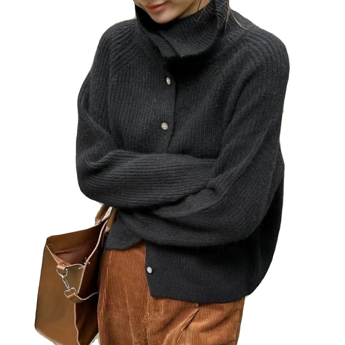 Damenschal-Pullover Rollkragen Style
