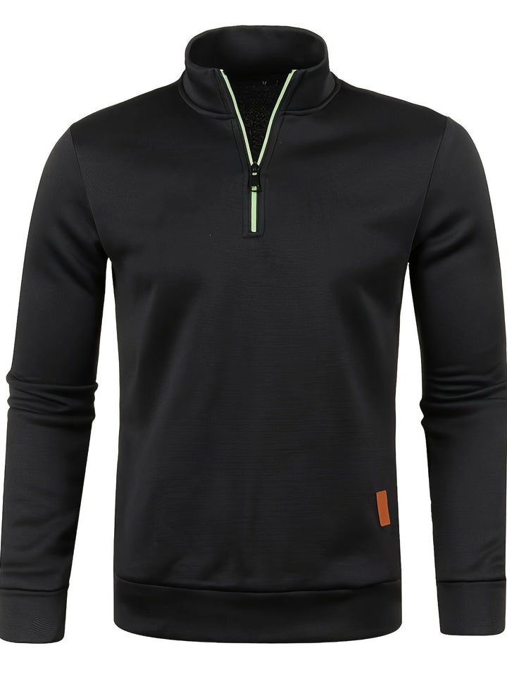Herren Pullover Warm Reißverschluss Winter