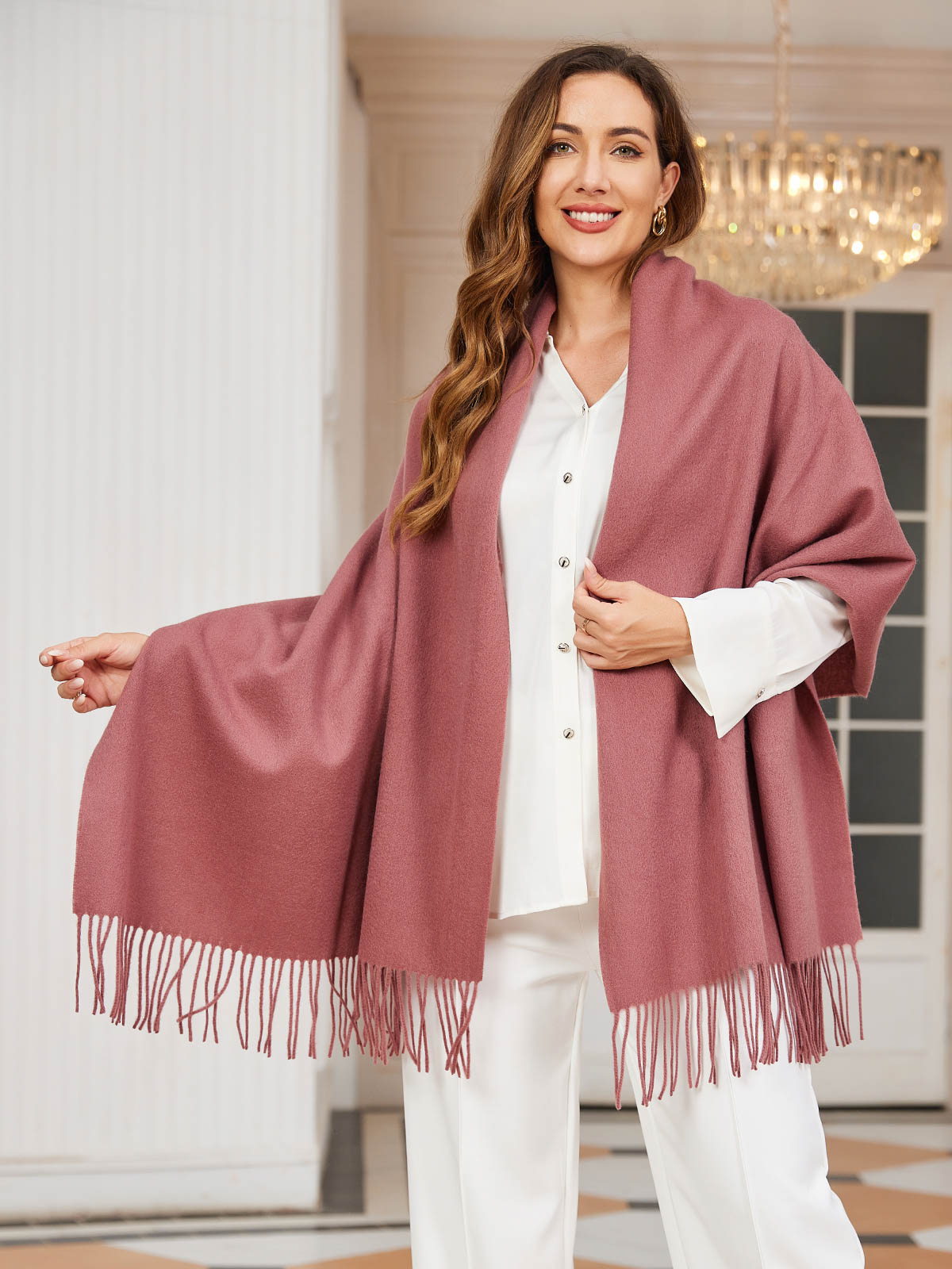 Eleganter Wollschal Damen Luxury