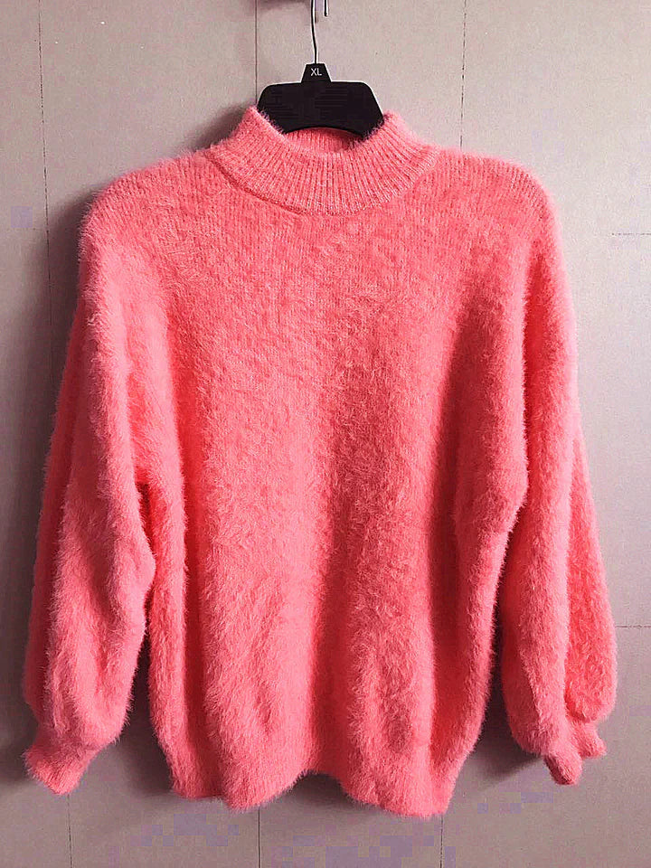 Weicher Rollkragenpullover Damen Mohair