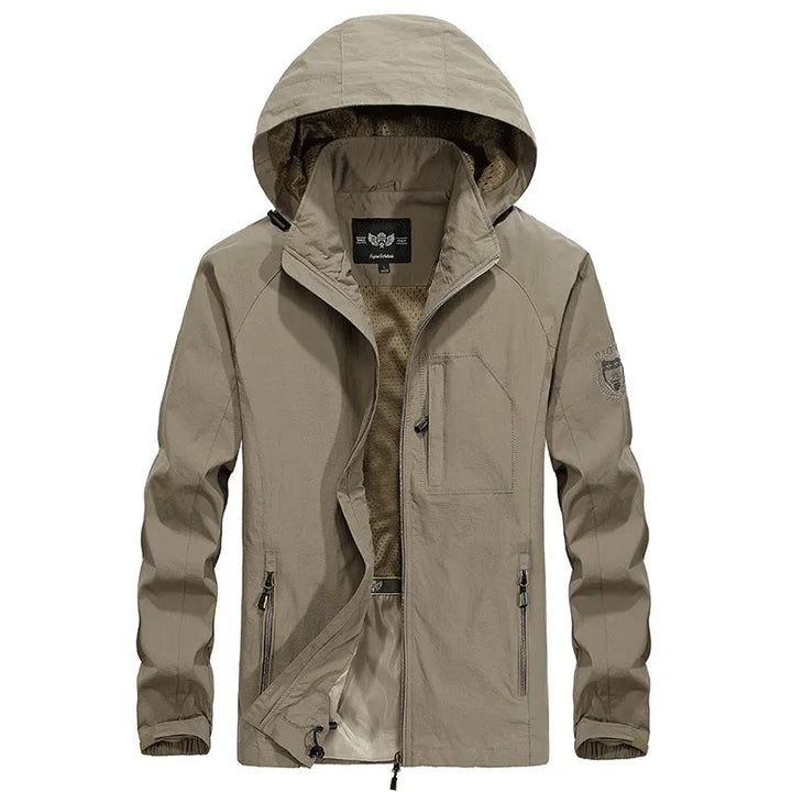 Wasserdichte Herren Outdoorjacke Mit Abnehmbarer Kapuze