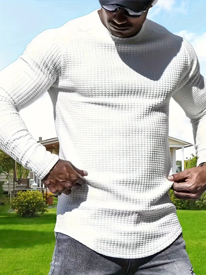 Herren Pullover Waffelmuster Warm