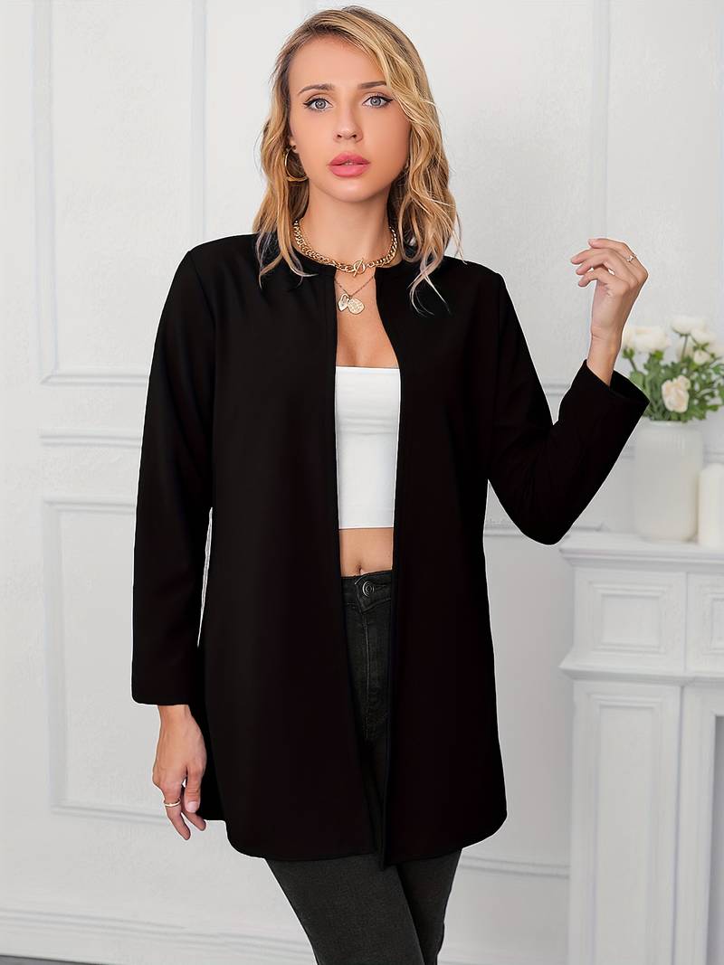 Lässiger Damen Blazer Offene Vorderseite - IdealeKleiden