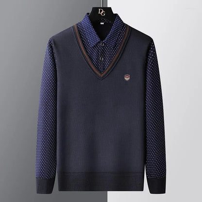 Herren Pullover Polo Style