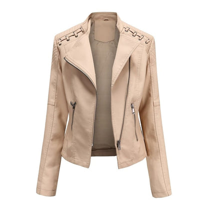 Weiche Lederjacke Lammfell Optik