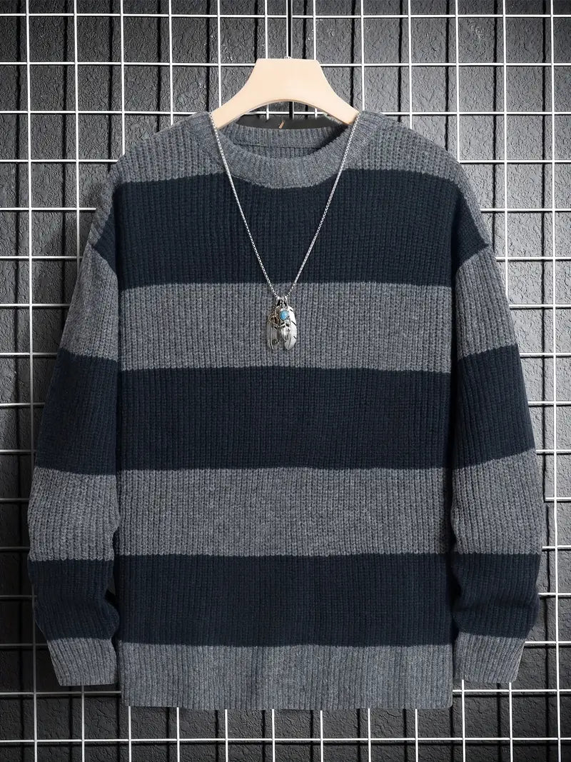 Modischer Colorblock Pullover Herren - IdealeKleiden