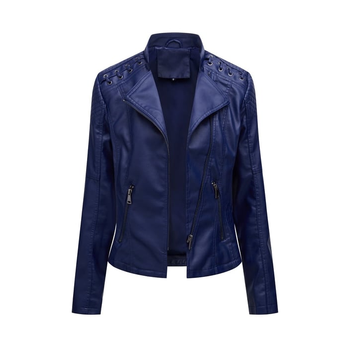 Weiche Lederjacke Lammfell Optik