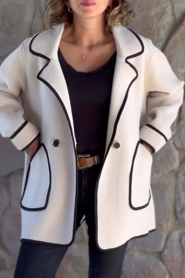Stylische Herrenjacke Doppelseitig Woll