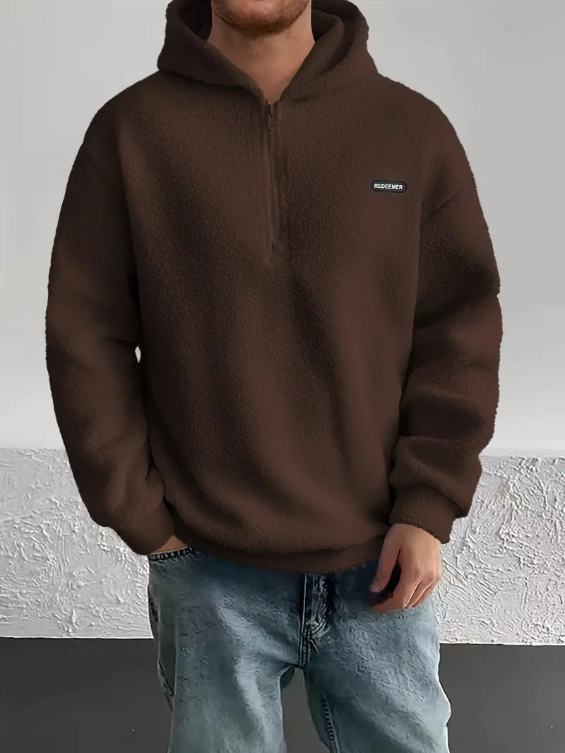 Weicher Kapuzenpullover Herren Flauschig Kuschelig