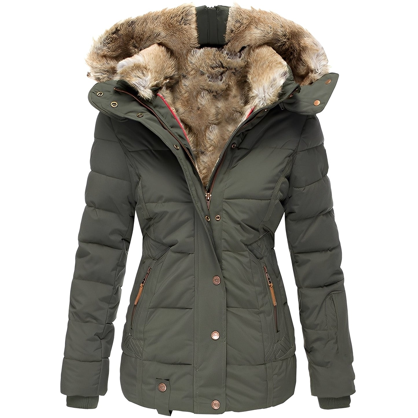 Stilvolle Damenjacke Warm Kapuze