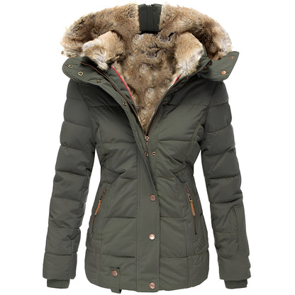 Stilvolle Damenjacke Warm Kapuze