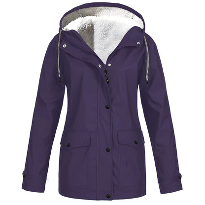 Wasserdichte Damenjacke Fleece Isoliert