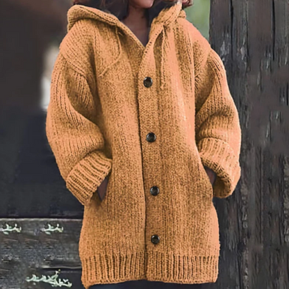 Oversized Strickjacke Warm Kapuze