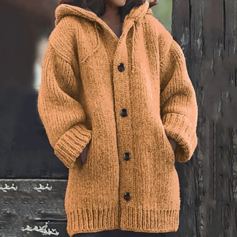 Damen Strickcardigan Weich Warm
