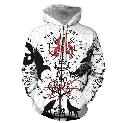 Kapuzenpullover Männer Doodle Design Trendy Streetwear - IdealeKleiden