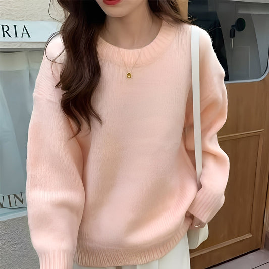 Damen Oversize Pullover Einfach Chic - IdealeKleiden