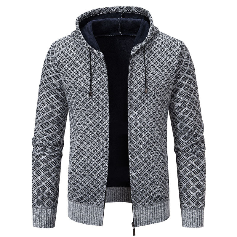 Stylish Herrenjacke Kapuze Slim Fit - IdealeKleiden