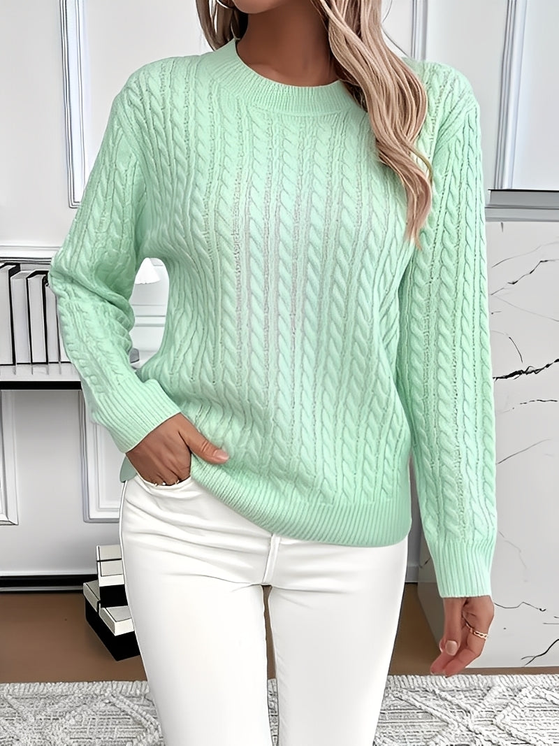 Weicher Damen Strickpullover Gemütlich - IdealeKleiden