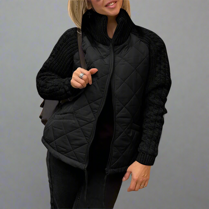 Herbstjacke mit Strickärmeln Damen