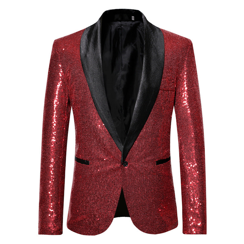 Eleganter Pailletten Blazer Herren Abendgarderobe