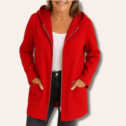 Kapuzen-Cardigan Langarm Warm