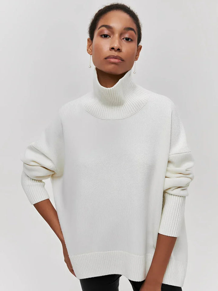 Stylischer Damen Rollkragenpullover Warm